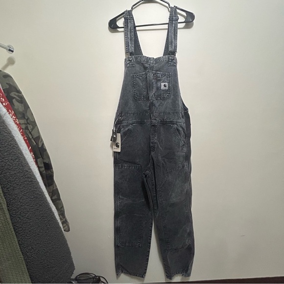 Carhartt Work in Progress Grey Denim Sonora Overalls NWT - Picture 2 of 9